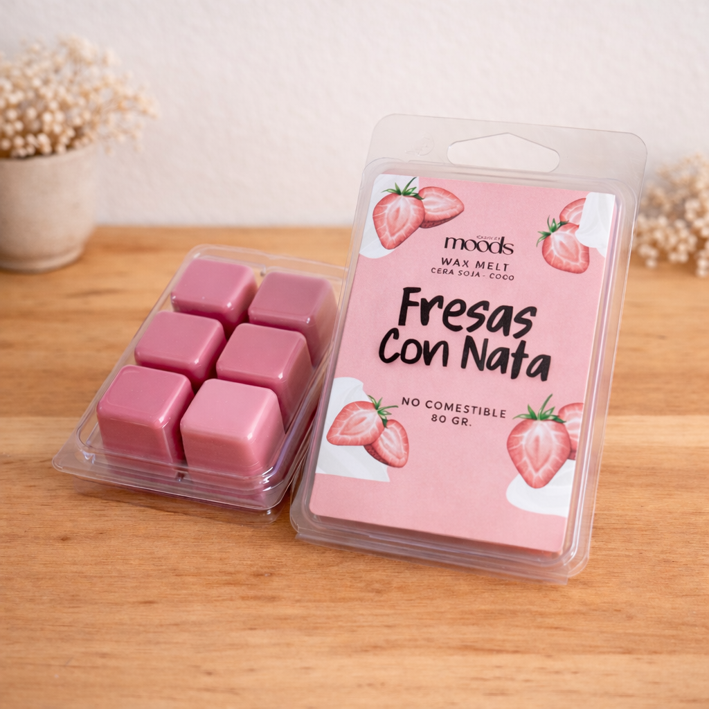 Wax Melt Fresas con Nata - Tableta