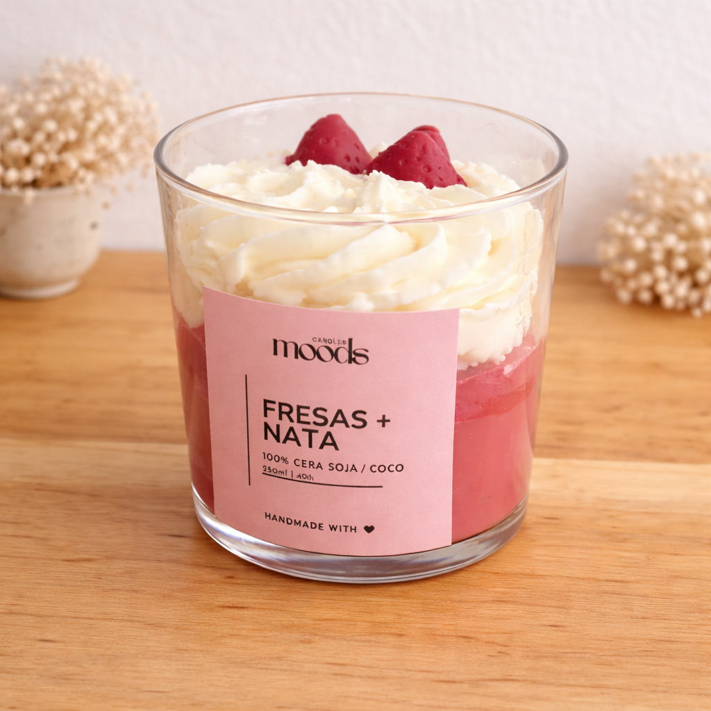 Vela Fresas con Nata